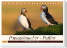 Papageitaucher - Puffins (Tischkalender 2024 DIN A5 quer), CALVENDO Monatskalender