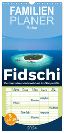Familienplaner 2024 - Fidschi - Der faszinierende Inselstaat im Südpazifik. mit 5 Spalten (Wandkalender, 21 x 45 cm) CALVENDO