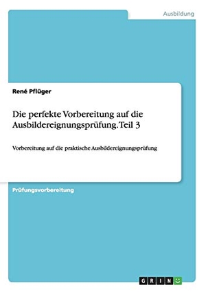 Pflüger, René. Die perfekte Vorbereitung auf die Ausbildereignungsprüfung. Teil 3 - Vorbereitung auf die praktische Ausbildereignungsprüfung. GRIN Publishing, 2015.