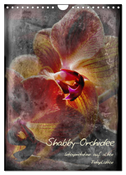 Shabby - Orchidee, Interpretation auf alten Fotoplatten (Wandkalender 2024 DIN A4 hoch), CALVENDO Monatskalender