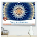 Energie-Mandalas in blau (hochwertiger Premium Wandkalender 2025 DIN A2 quer), Kunstdruck in Hochglanz