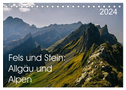 Fels und Stamm: Allgäu und Alpen (Tischkalender 2024 DIN A5 quer), CALVENDO Monatskalender