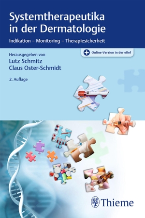 Schmitz, Lutz / Claus Oster-Schmidt (Hrsg.). Systemtherapeutika in der Dermatologie - Indikation - Monitoring - Therapiesicherheit. Georg Thieme Verlag, 2022.