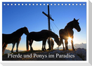 Pferde und Ponys im Paradies (Tischkalender 2024 DIN A5 quer), CALVENDO Monatskalender