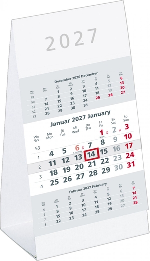 Neumann Verlage GmbH & Co. KG (Hrsg.). 3-Monats-Aufstellkalender 2027. Neumann Verlage GmbH & Co, 2026.