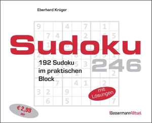 Krüger, Eberhard. Sudokublock 246 (5 Exemplare à 2,99 EUR) - 192 Sudoku im praktischen Block. Bassermann, Edition, 2026.