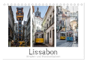 Lissabon - Straßen- & Standseilbahnen (Tischkalender 2024 DIN A5 quer), CALVENDO Monatskalender
