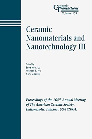 Lu / Gogotsi Y et al. Ceramic Nanomatrl #3 CT V 159. John Wiley & Sons, 2005.