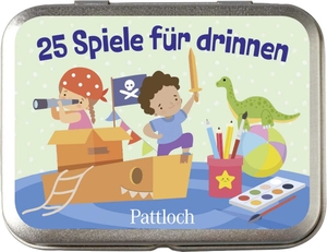 Lieb, Susanne. 25 Spiele für drinnen - Metalldose mit lustigen Indoor-Spielideen | Ideale Beschäftigung für Kinder ab 5 Jahren. Pattloch Geschenkbuch, 2025.