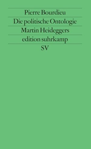 Bourdieu, Pierre. Die politische Ontologie Martin Heideggers. Suhrkamp Verlag, 1988.