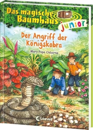 Pope Osborne, Mary. Das magische Baumhaus junior (Band 39) - Der Angriff der Königskobra - Kinderbuch zum Vorlesen und ersten Selberlesen - Mit farbigen Illustrationen - Für Mädchen und Jungen ab 6 Jahren. Loewe Verlag GmbH, 2024.
