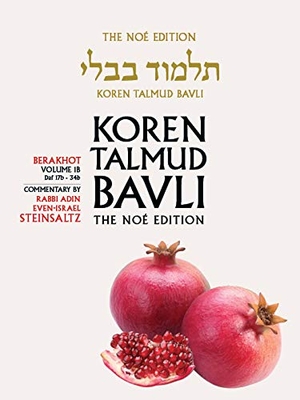 Sacks, Jonathan. Koren Talmud Bavli, Berkahot Volume 1b, Daf 17b-34b, Noe Color Pb, H/E. Koren Publishers, 2020.