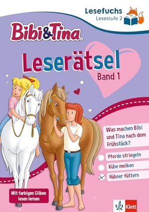 Lesefuchs Bibi & Tina: Leserätsel Lesestufe 2, Band 1 - ab 7 Jahren, Mit farbigen Silben lesen lernen. Klett Lerntraining, 2026.