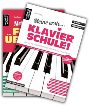 Rupp, Jens. Meine erste Klavierschule + Meine ersten Fingerübungen im Set! - Der leichte Einstieg für Kinder ab 8 Jahren & erwachsene Anfänger (inkl. QR-Codes + Audio-Download). Piano. Fingertraining. Klaviernoten. Artist Ahead Musikverlag, 2019.