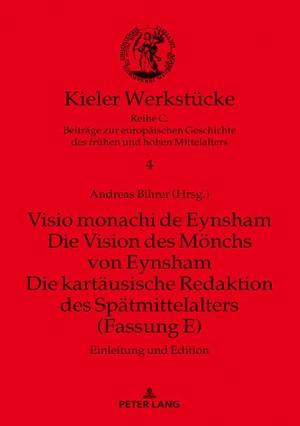 Bihrer, Andreas (Hrsg.). Visio monachi de Eynsham. Die Vision des Mönchs von Eynsham. Die kartäusische Redaktion des Spätmittelalters (Fassung E) - Einleitung und Edition. Peter Lang, 2019.