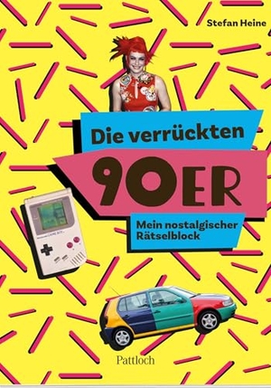 Heine, Stefan. Die verrückten 90er - Mein nostalgischer Rätselblock | 55 knifflige Rätsel. Eine tolle Geschenkidee zum 30. Geburtstag oder für Fans der 90er Jahre. Pattloch Geschenkbuch, 2025.