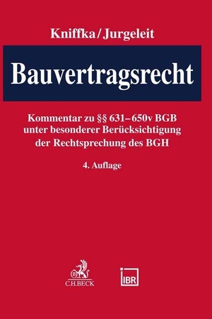 Jurgeleit, Andreas (Hrsg.). Bauvertragsrecht - Kommentar zu den Grundzügen des gesetzlichen Bauvertragsrechts (§§ 631-650v BGB) unter besonderer Berücksichtigung der Rechtsprechung des Bundesgerichtshofs. C.H. Beck, 2022.