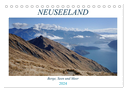 Neuseeland - Berge, Seen und Meer (Tischkalender 2024 DIN A5 quer), CALVENDO Monatskalender