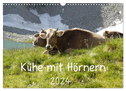 Kühe mit Hörnern (Wandkalender 2024 DIN A3 quer), CALVENDO Monatskalender
