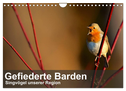 Gefiederte Barden - Singvögel unserer Region (Wandkalender 2024 DIN A4 quer), CALVENDO Monatskalender