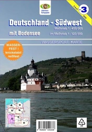 Wassersportkarte Blatt 3 Südwest 1:450 000. Jübermann, 2020.