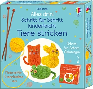 Hull, Sarah. Alles drin! Schritt für Schritt kinderleicht Tiere stricken - Schritt-für-Schritt-Anleitungen. Usborne Verlag, 2022.