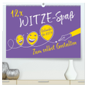 12 x WITZE-Spaß - Bastelkalender (hochwertiger Premium Wandkalender 2024 DIN A2 quer), Kunstdruck in Hochglanz