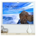 Die Alpen ¿ vom Tal bis zum Gipfel (hochwertiger Premium Wandkalender 2024 DIN A2 quer), Kunstdruck in Hochglanz