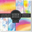 Rainbow Watercolor Scrapbook Paper Pad Vol.1 Decorative Crafts Scrapbooking Kit Collection for Card Making, Origami, Stationary, Decoupage, DIY Handmade Art Projects