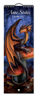 Anne Stokes - Slimline-Kalender 2027 - Original Flame Tree Publishing-Kalender Slimeline [Kalender]