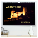 Würzburg am Abend (hochwertiger Premium Wandkalender 2024 DIN A2 quer), Kunstdruck in Hochglanz