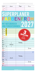 Superplaner Farbenfroh - 3 Spalten 2027