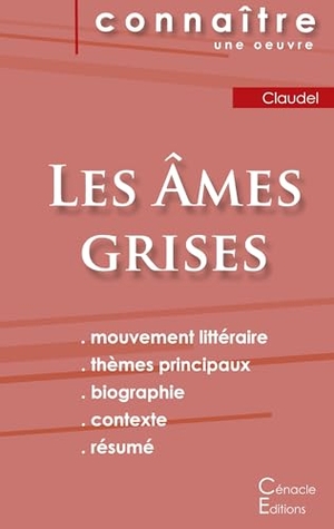 Claudel, Philippe. Fiche de lecture Les Âmes grises de Claudel (Analyse littéraire de référence et résumé complet). Les éditions du Cénacle, 2022.