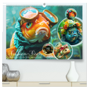 Fashion-Fisch. Die lustige Welt der Unterwasser-Mode (hochwertiger Premium Wandkalender 2025 DIN A2 quer), Kunstdruck in Hochglanz