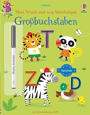 Greenwell, Jessica. Mein Wisch-und-weg-Vorschulspaß: Großbuchstaben. Usborne Verlag, 2021.