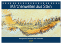 Märchenwelten aus Stein - Manganoxid-Dendriten aus Solnhofen (Tischkalender 2024 DIN A5 quer), CALVENDO Monatskalender