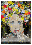 FLOWER GIRLS (Wandkalender 2024 DIN A2 hoch), CALVENDO Monatskalender