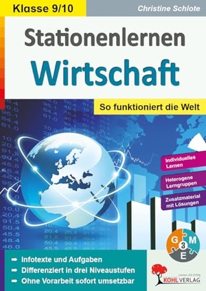 Schlote, Christine. Stationenlernen Wirtschaft / Klasse 9-10 - So funktioniert die Welt - Allgemeinwissen altersgerecht vermitteln im 9.-10. Schuljahr. Kohl Verlag, 2015.