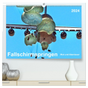 Fallschirmspringen - Mut und Abenteuer (hochwertiger Premium Wandkalender 2024 DIN A2 quer), Kunstdruck in Hochglanz