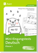 Mini-Eingangstests Deutsch - Klasse 1