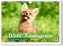 Wald-Kindergarten: Tierkinder im Wald (Wandkalender 2024 DIN A4 quer), CALVENDO Monatskalender