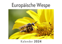 Europäische Wespe (Wandkalender 2024, Kalender DIN A4 quer, Monatskalender im Querformat mit Kalendarium, Das perfekte Geschenk)