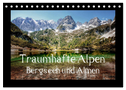 Traumhafte Alpen - Bergseen und Almen (Tischkalender 2025 DIN A5 quer), CALVENDO Monatskalender