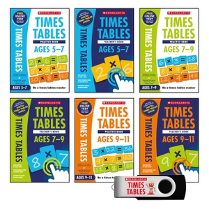 Carruthers, Louise / Hollin, Paul et al. National Curriculum Times Tables Classroom Pack (6 books + USB). Scholastic, 2018.