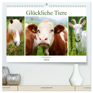 Kruse, Gisela. Glückliche Tiere (hochwertiger Premium Wandkalender 2024 DIN A2 quer), Kunstdruck in Hochglanz - Bauernhoftiere in ihrer Welt. Calvendo, 2023.
