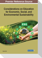 Considerations on Education for Economic, Social, and Environmental Sustainability