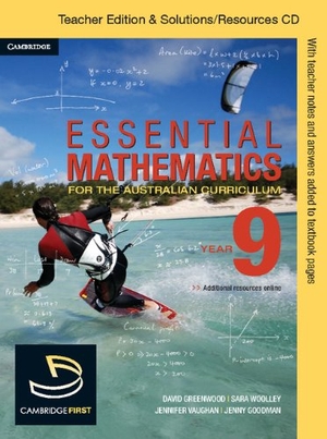Cujes, Michael / Goodman, Jenny et al. Essential Mathematics for the Australian Curriculum Year 9 Teacher Edition. Cambridge-Hitachi, 2011.