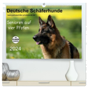 Deutsche Schäferhunde - Senioren auf vier Pfoten (hochwertiger Premium Wandkalender 2024 DIN A2 quer), Kunstdruck in Hochglanz