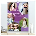 Warm angezogen KI Puppenkinder in Wollkleidung (hochwertiger Premium Wandkalender 2024 DIN A2 hoch), Kunstdruck in Hochglanz
