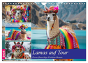 Lamas auf Tour. Perus flauschige Fashion-Ikonen (Wandkalender 2025 DIN A4 quer), CALVENDO Monatskalender